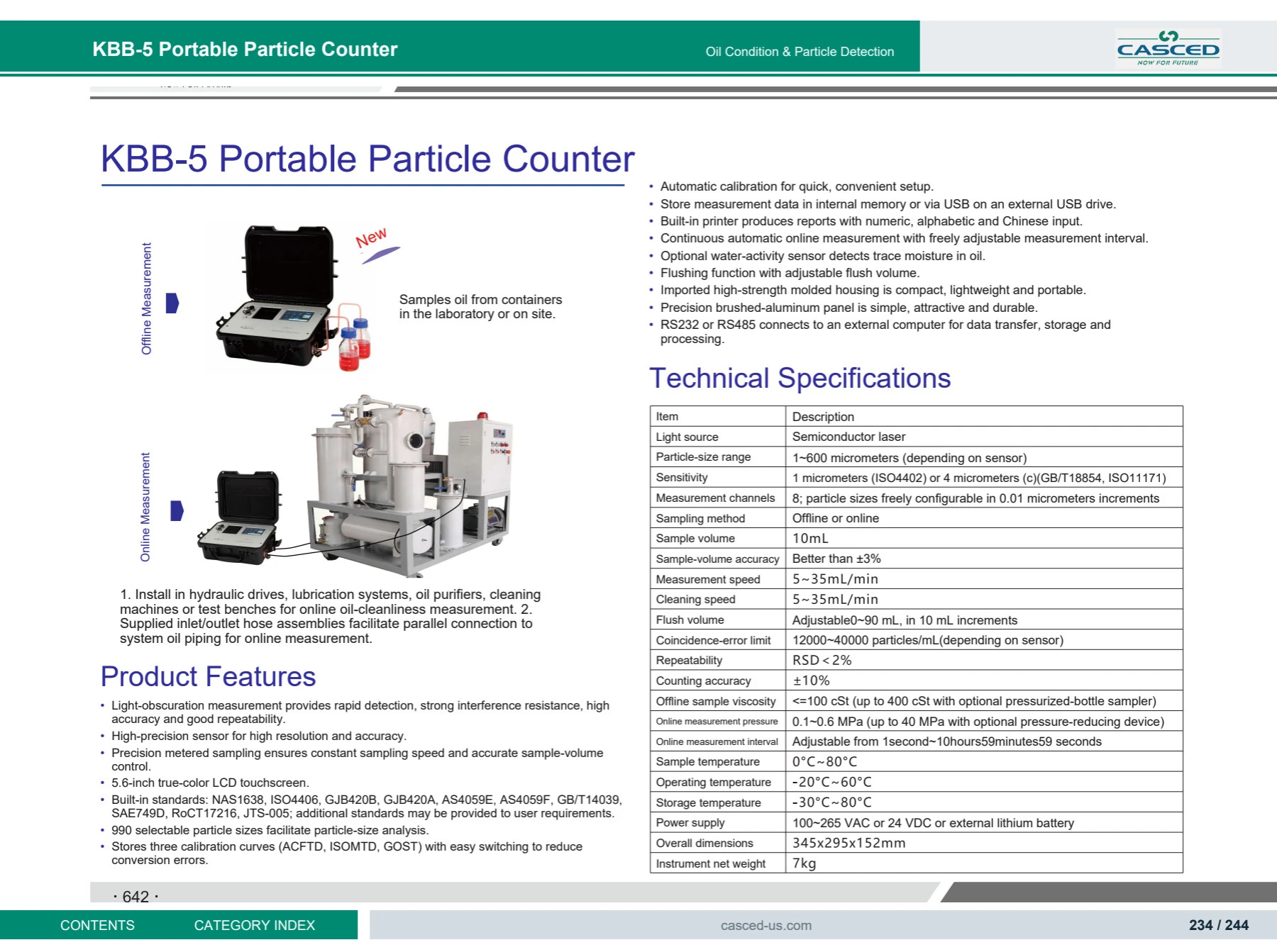 KBB-5 Portable Particle Counter catalog reference